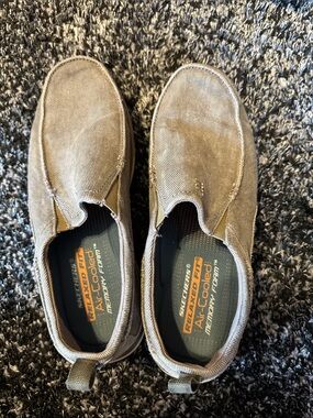 Skechers Men's Casual Slip-On Loafers in Taupe